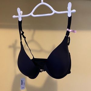 Black, lightly-padded bra.